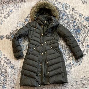 Michael Kors Down Hunter Green Jacket Coat Parka